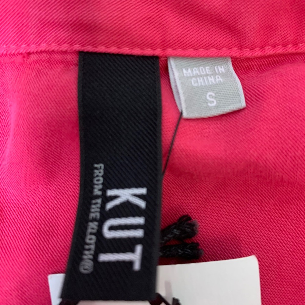 Kut from the Kloth Sleeveless Top Womens Small Magenta NEW KT119901 Twist Front - Picture 2 of 8